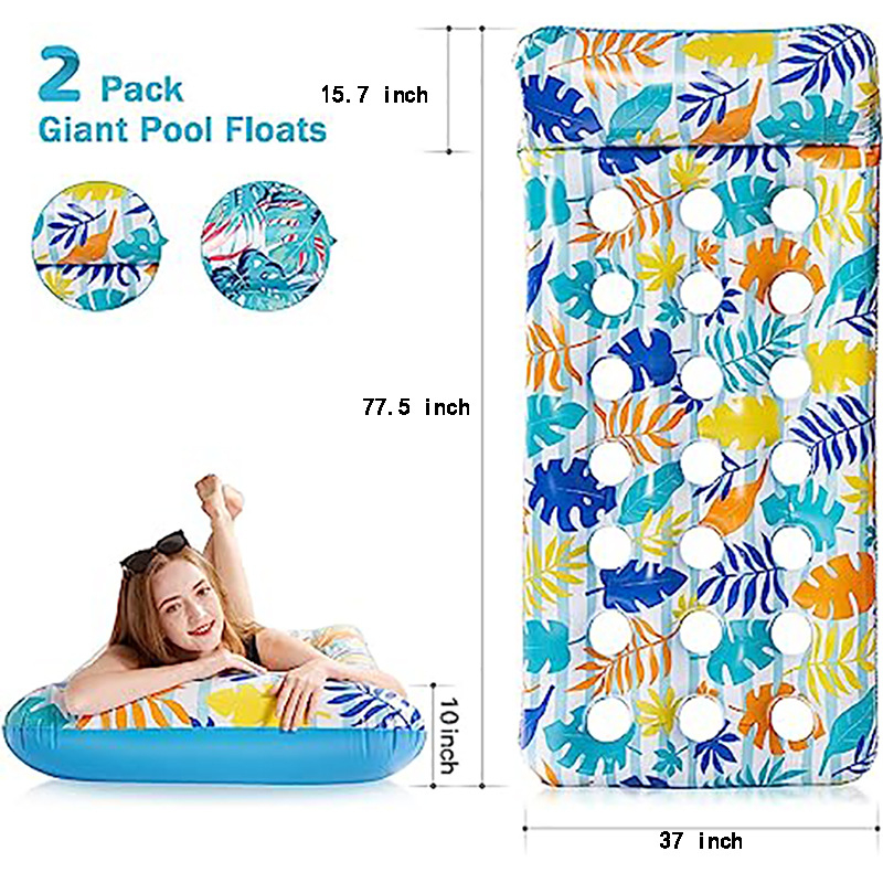 Veliki napuhani plutajući madrac s 21 komorom, za plažu, za odrasle, debeli ležaj