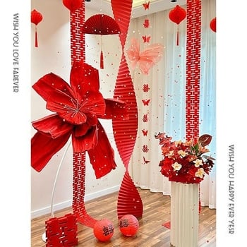 Set dekoracije svatbene sobe – origami papirna girlanda, kartonsko pakiranje, Tiantianxifang branda, za vjenčanje