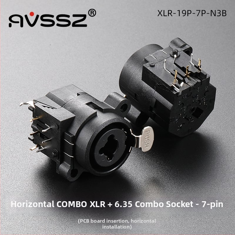 AVSSZ COMBO двуфункционален аудио конектор за микрофонен интерфейс – PCB конектор с 8 пина, меден изолатор, за усилвател, миксер и говорител