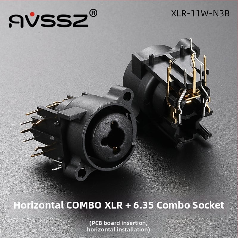 AVSSZ COMBO двуфункционален аудио конектор за микрофонен интерфейс – PCB конектор с 8 пина, меден изолатор, за усилвател, миксер и говорител