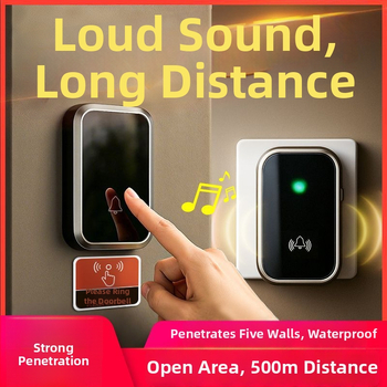 Bezdrôtový videový zvon do domu s ultra dlhou dosahom, hlasný zvon, vodeodolný dizajn, diaľkové ovládanie pre volanie seniorov