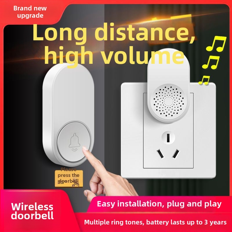 Bezdrôtový videový zvon do domu s ultra dlhou dosahom, hlasný zvon, vodeodolný dizajn, diaľkové ovládanie pre volanie seniorov