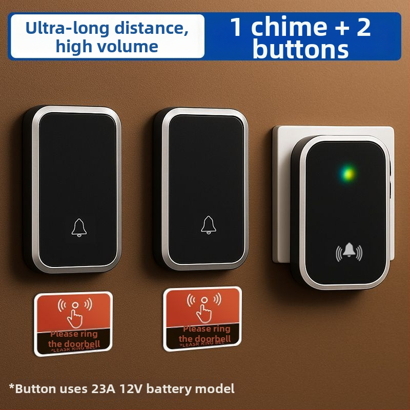 Bezdrôtový videový zvon do domu s ultra dlhou dosahom, hlasný zvon, vodeodolný dizajn, diaľkové ovládanie pre volanie seniorov