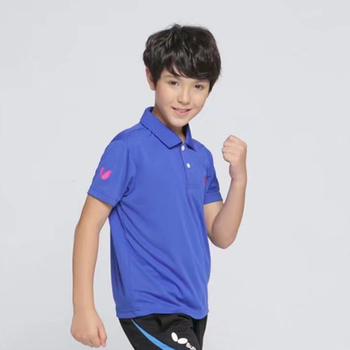 Комплект за тенис на маса за момичета – бързосъхнещ топ с къс ръкав и къси панталони, 100% полиестер; подходящ за всички сезони.