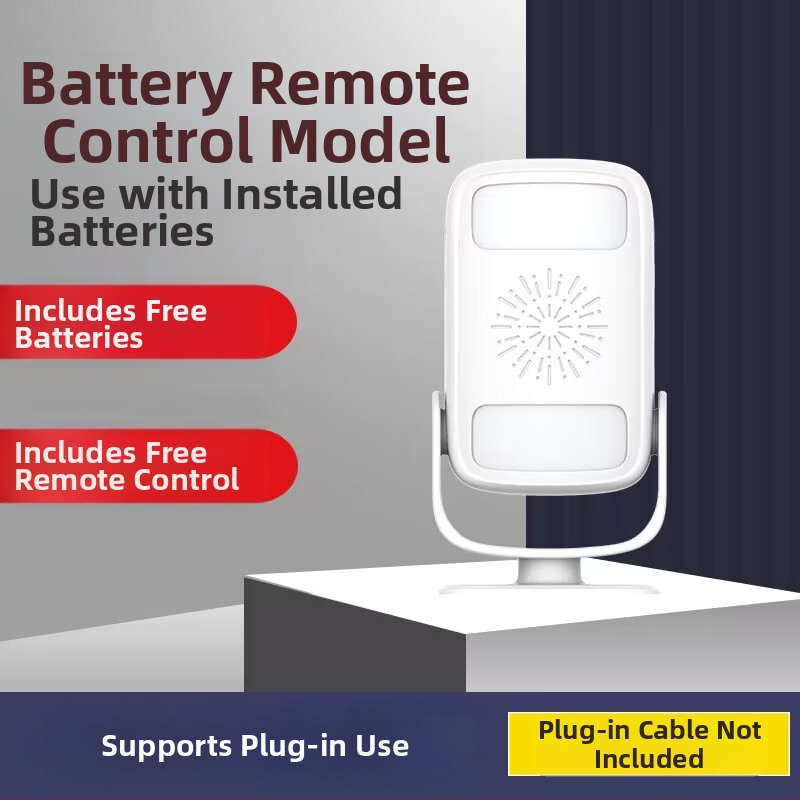 Indukčný zvonček na dvere s dvojstranným uvítacím hlasom, DH808 model, napájanie batériou/napájacím zdrojom, 6V-9V, rôzne zvončeka melódie, spotreba 0,5