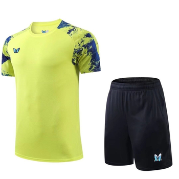 Oblečenie pre stolný tenis – rýchloschnúce, krátky rukáv, bočný vzor, unisex, vhodné pre dospelých a deti