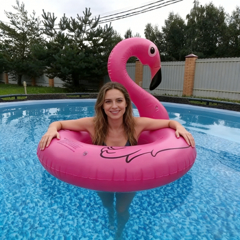 Veliki napuhivani flamingo plivački krug za odrasle