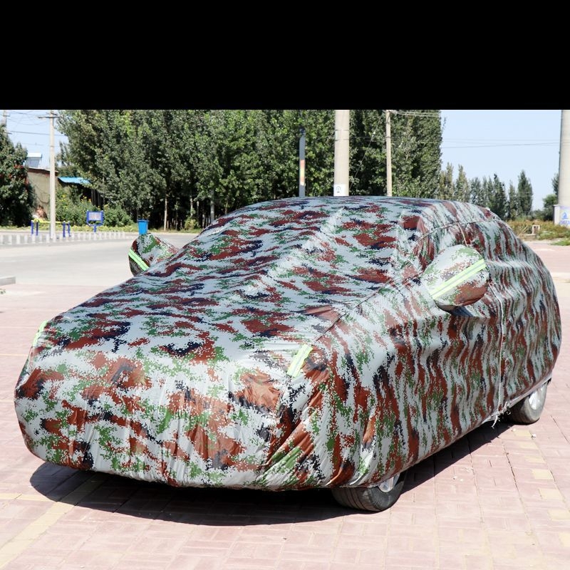 Univerzalni auto pokrov s UV zaštitom i toplinskom izolacijom, zimsku debljinu, otporan na tuču, vodonepropusan, zaštita od snijega i mraza, potpuno prekrivanje; materijal: Oxford tkanina