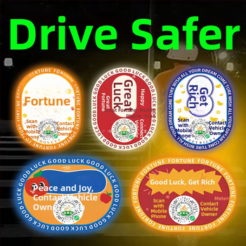 QR kód štýlu reflexná nálepka pre dočasný parkovací znak pre elektrické autá a motorky