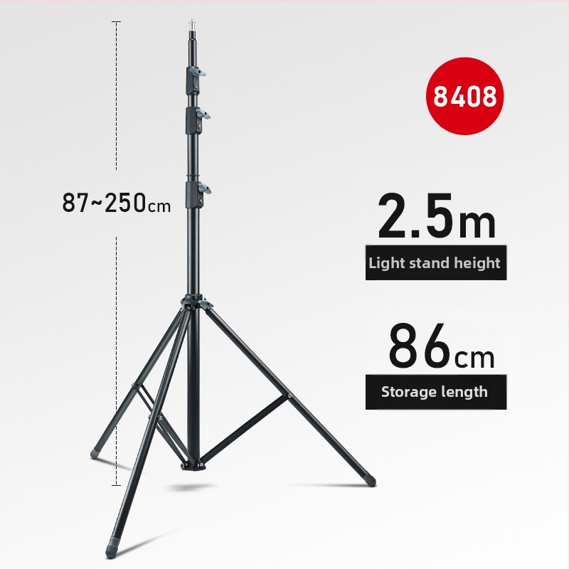 LINCO ZENITH LED fotografia statív, prenosný stojan, výška 3,2 m, SPCC oceľ, nosnosť 8 kg, 3 časti, priemery trubiek 19/22.2/25.4/28.6 mm