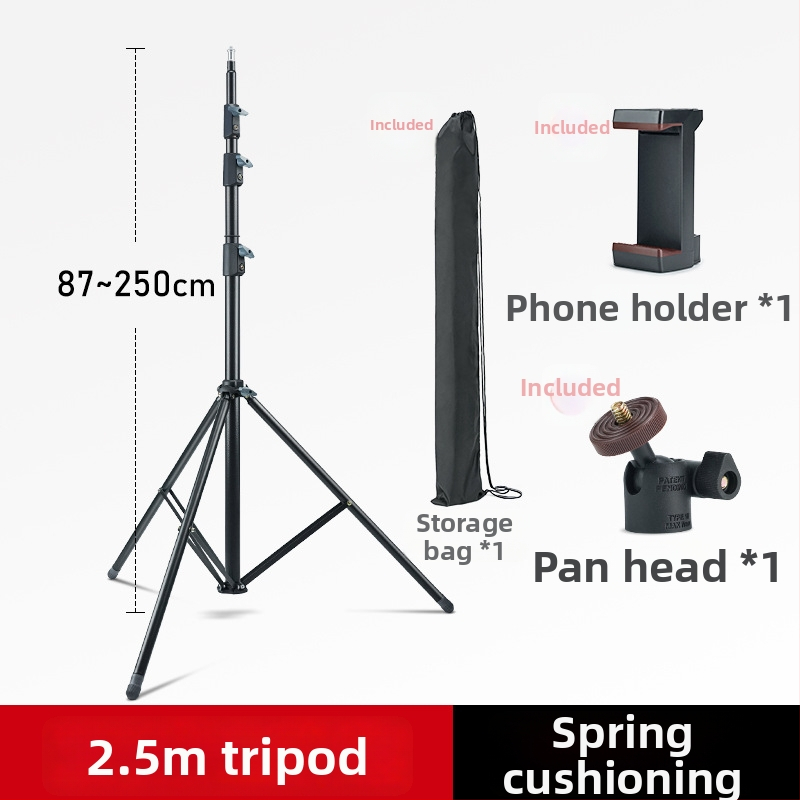 LINCO ZENITH LED fotografia statív, prenosný stojan, výška 3,2 m, SPCC oceľ, nosnosť 8 kg, 3 časti, priemery trubiek 19/22.2/25.4/28.6 mm