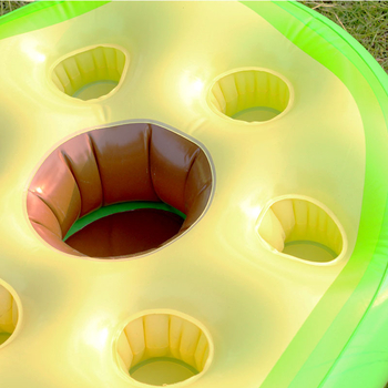 Φουσκωτός δίσκος ποτών πισίνας με σχέδιο ανανά - PVC φιλικό προς το περιβάλλον, πλωτός δίσκος για ποτά