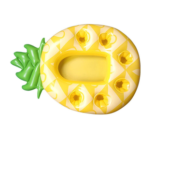 Φουσκωτός δίσκος ποτών πισίνας με σχέδιο ανανά - PVC φιλικό προς το περιβάλλον, πλωτός δίσκος για ποτά