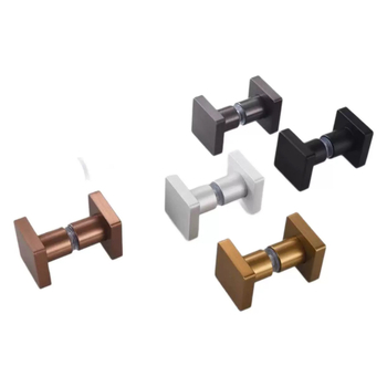 Drška za staklena vrata, s jednim otvorom, čvrsta i debela, od Space aluminija, brušena površina