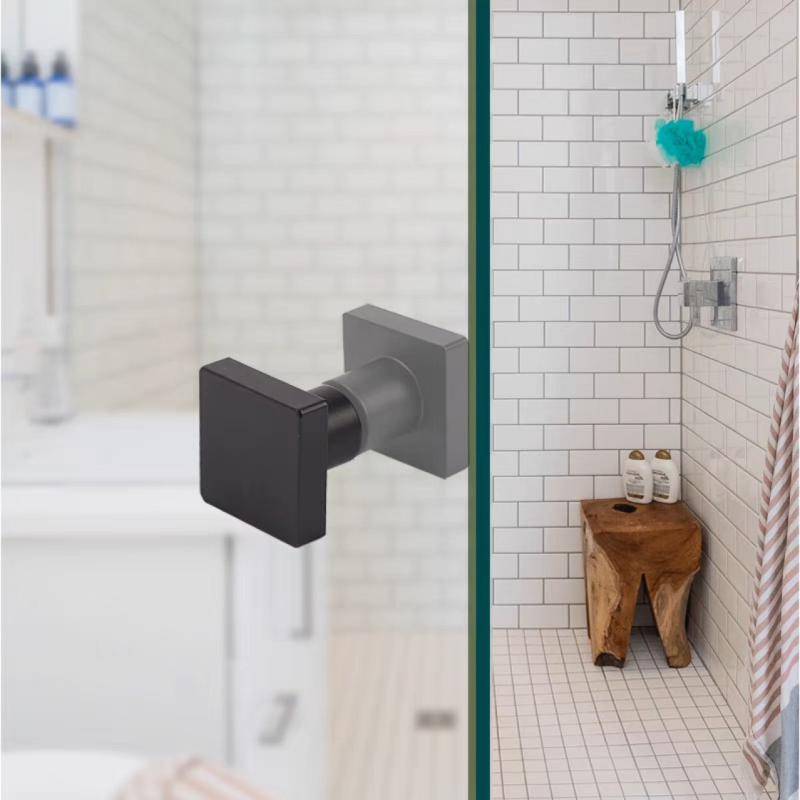 Drška za staklena vrata, s jednim otvorom, čvrsta i debela, od Space aluminija, brušena površina