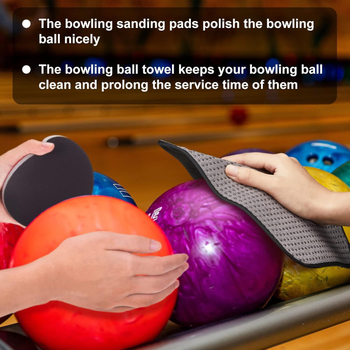7-djelni set profesionalnog poliranja i brušenja bowling lopte s mikrovlaknastom krpom za čišćenje