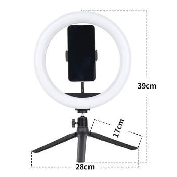 M26 Élő közvetítés töltőfény, függőleges szerelés, teljesítmény 10–50W, feszültség 5V, három színhőmérséklet