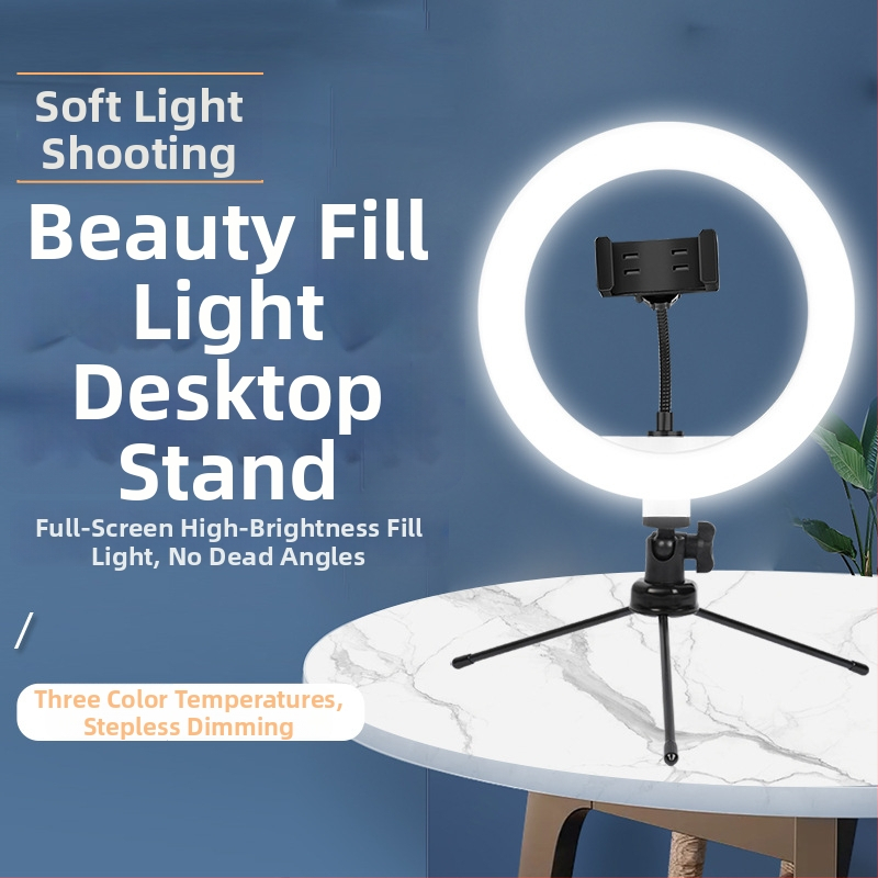 Svetlo na živé vysielanie s vertikálnym uchytením, model M26, výkon 10–50W, napätie 5V, tri teploty farieb