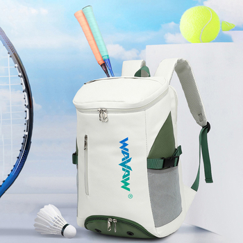 Wavaw torba za badminton i tenis s jednim i dvostrukim naramenicama | veliki kapacitet, odjeljak za tenisice, PU materijal, vodootporna tkanina (PU materijal, vodootporna tkanina, veliki kapacitet)
