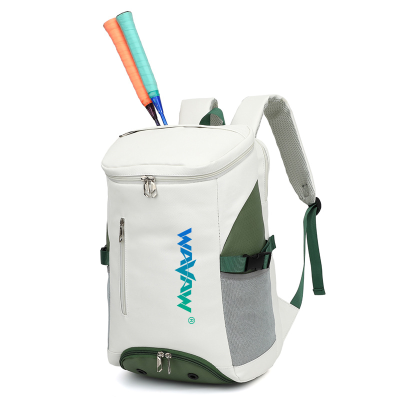 Wavaw torba za badminton i tenis s jednim i dvostrukim naramenicama | veliki kapacitet, odjeljak za tenisice, PU materijal, vodootporna tkanina (PU materijal, vodootporna tkanina, veliki kapacitet)