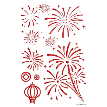 Dekorativne naljepnice za prozore i staklena vrata s tehnikom hladnog otiska za Novu Godinu (PVC materijal, AY branda, za kafiće, kuhinje i kupaonice)