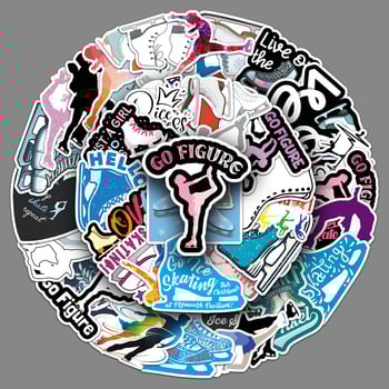 Ten Thousand Codes márkájú matricák, sport sorozat, vízálló, cartoon stílus, offset nyomtatás.