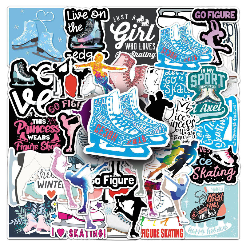 Ten Thousand Codes márkájú matricák, sport sorozat, vízálló, cartoon stílus, offset nyomtatás.