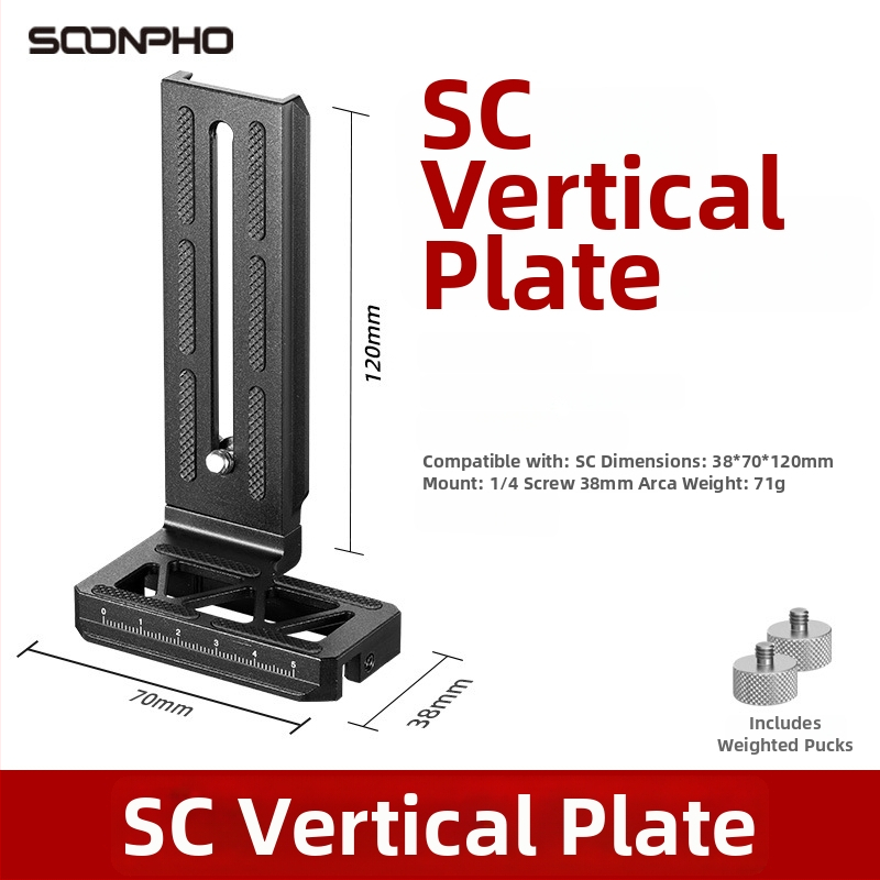 L-typu zvislá doska pre kameru — typ: Photography screws, materiál: hliníková zliatina, značka: Other