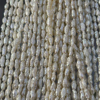 3-4 mm Keshi slatkovodne bisere Barok DIY ogrlica s rižinim perlicama