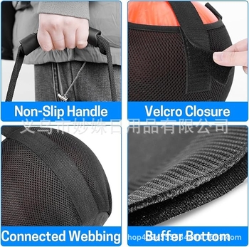 Bowling táska megerősített fogantyúval, hálós anyagból, utazáshoz és kültéri használatra