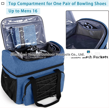 Tongda PVC bowling taška pre vonkajšie použitie s dreveným pohárom na bowling a polstrovaným deličom pre dve loptičky
