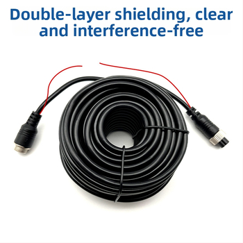 Automobilový videokábel pre zadné videnie s štyrmi kanálmi a konektorom typu aviation, s PVC plášťom, ROHS certifikovaný, pre audio a video