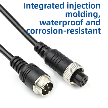 Automobilový videokábel pre zadné videnie s štyrmi kanálmi a konektorom typu aviation, s PVC plášťom, ROHS certifikovaný, pre audio a video