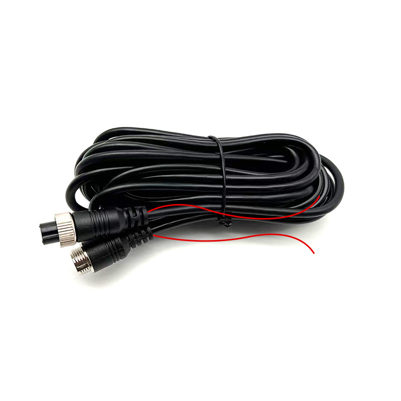 Автомобилен кабел за задно виждане с четири канала и авиационен конектор, PVC обвивка, ROHS, за аудио и видео