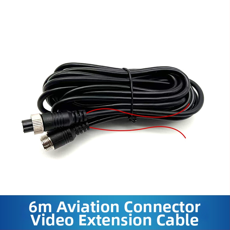 Automobilový videokábel pre zadné videnie s štyrmi kanálmi a konektorom typu aviation, s PVC plášťom, ROHS certifikovaný, pre audio a video
