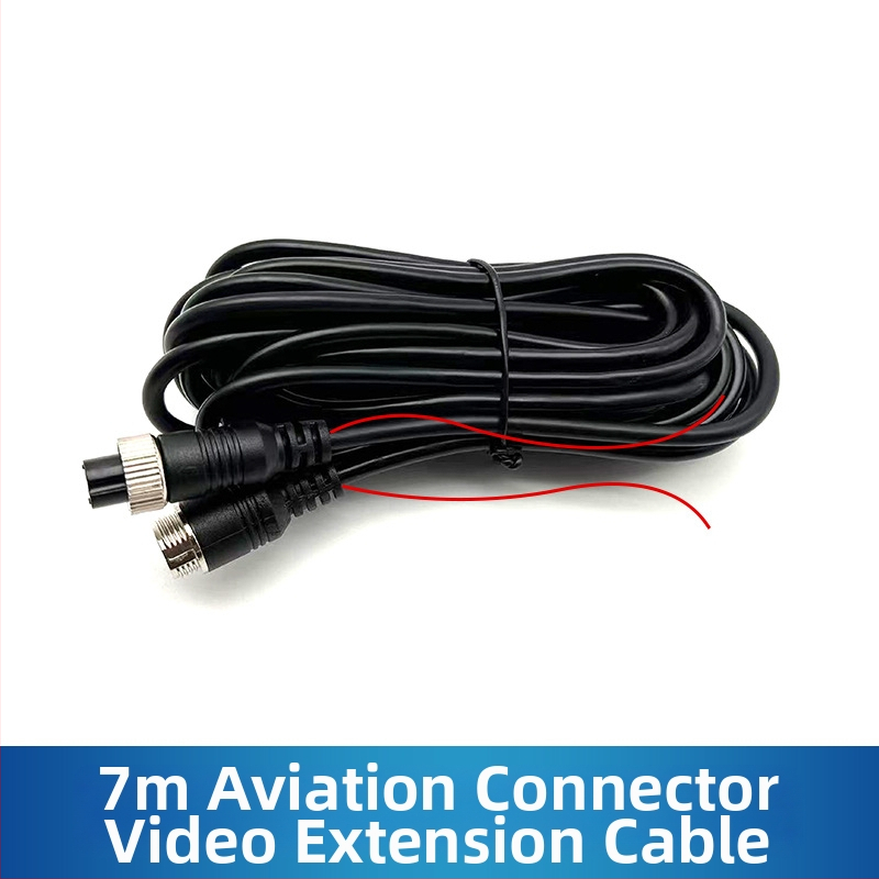 Automobilový videokábel pre zadné videnie s štyrmi kanálmi a konektorom typu aviation, s PVC plášťom, ROHS certifikovaný, pre audio a video