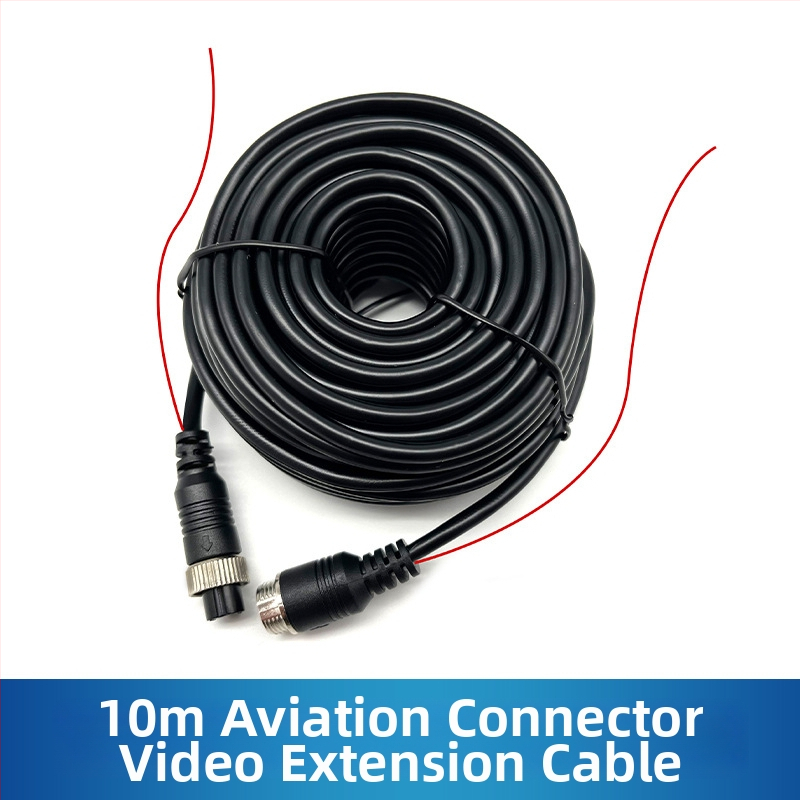 Automobilový videokábel pre zadné videnie s štyrmi kanálmi a konektorom typu aviation, s PVC plášťom, ROHS certifikovaný, pre audio a video