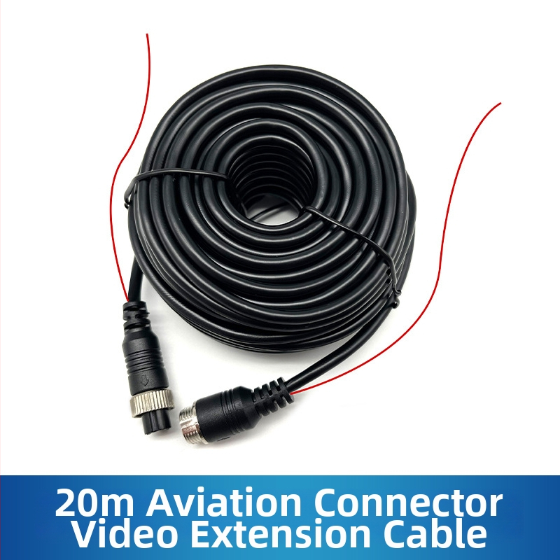 Automobilový videokábel pre zadné videnie s štyrmi kanálmi a konektorom typu aviation, s PVC plášťom, ROHS certifikovaný, pre audio a video