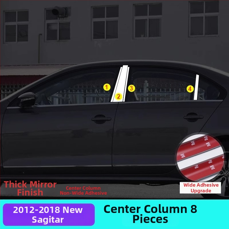 Nerezová oceľová ozdobná lišta k oknu pre VW Sagitar