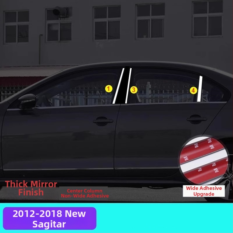 Nerezová oceľová ozdobná lišta k oknu pre VW Sagitar