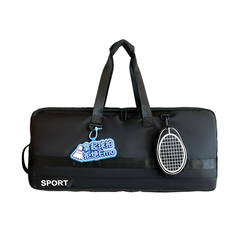 Badminton hátizsák nagy kapacitású, 36–55 L, száraz‑nedves rekesz, Oxford anyag, külön cipőrekesz, uniszex