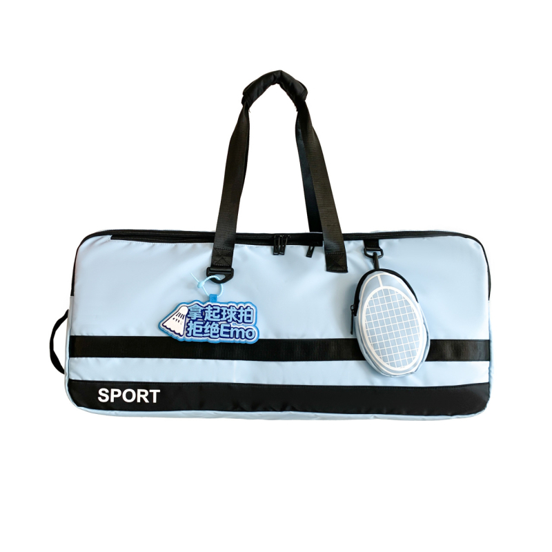 Badminton hátizsák nagy kapacitású, 36–55 L, száraz‑nedves rekesz, Oxford anyag, külön cipőrekesz, uniszex