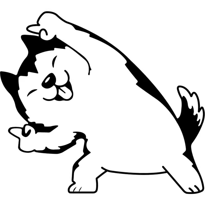 Декоративен стенен стикер с котки и кучета — PVC материал; 1 бр.; модерен минималистичен стил; подходящ за дневна, спалня, кабинет, ресторант, кухня, антре