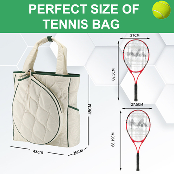 Torba za tenis i rekete, višefunkcionalna sportska torba za tenis i badminton