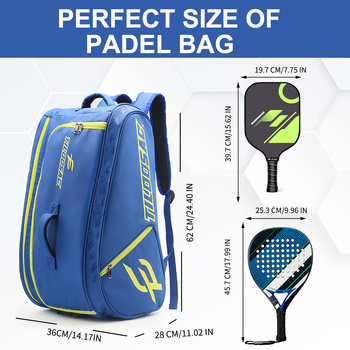 Torba velike kapacitete za Pickleball i badminton, višenamjenska tenis torba za vanjske sportove