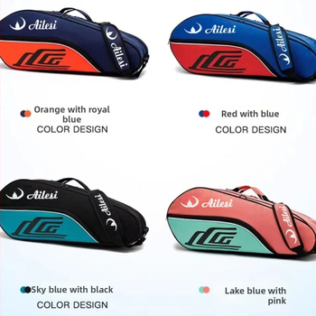 Nova unisex torba za badminton i tenis, preko ramena ili kao ruksak, kapacitet za 3 ili 6 reketa, višenamjenska profesionalna torba za rekete