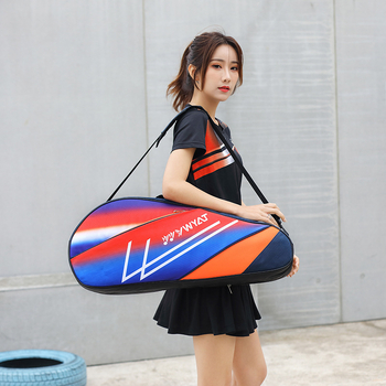 Torba za badminton i tenis, 3-djelni set, unisex ruksak s jednim ili dvostrukim ramenskim remenom, navlaka za reket, velika kapaciteta