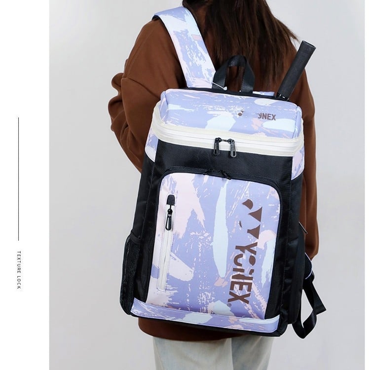 Uniszex sporttáska badminton és tenis számára, 36–55 L kapacitás, nylon anyag, 14 hüvelykes laptophoz kompatibil, légáteresztő vállpántok