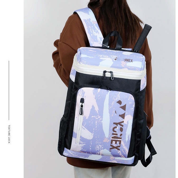 Uniszex sporttáska badminton és tenis számára, 36–55 L kapacitás, nylon anyag, 14 hüvelykes laptophoz kompatibil, légáteresztő vállpántok