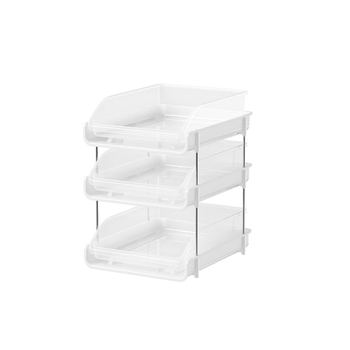 Asztali tároló doboz kihúzható rekeszekkel – Modell JLG2501802, osztóelemek, 1 L kapacitás, modern minimalist stílus